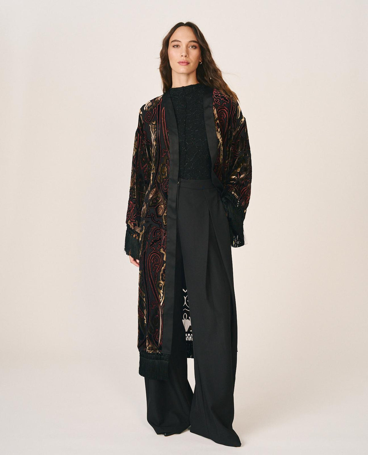 PRINTED SILK CAFTAN