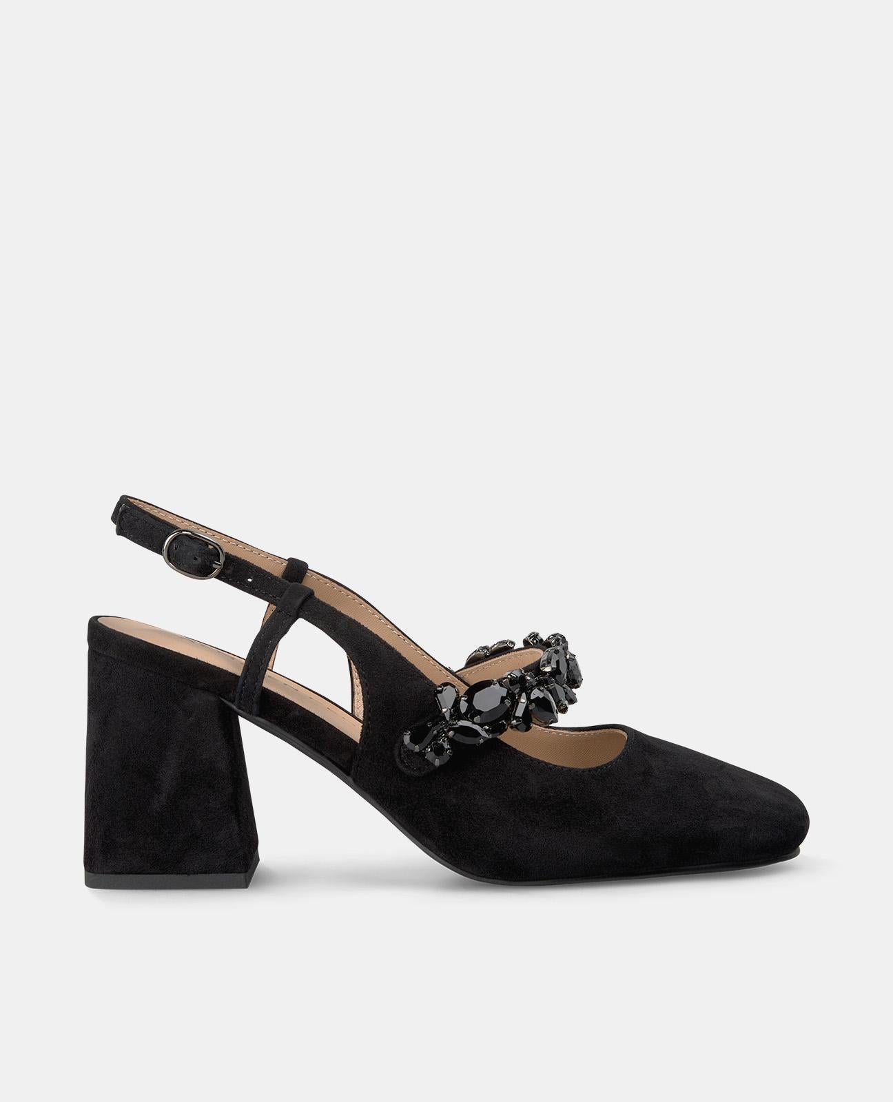 SAPATO DE SALTO ALTO COM PORMENOR DE STRASS