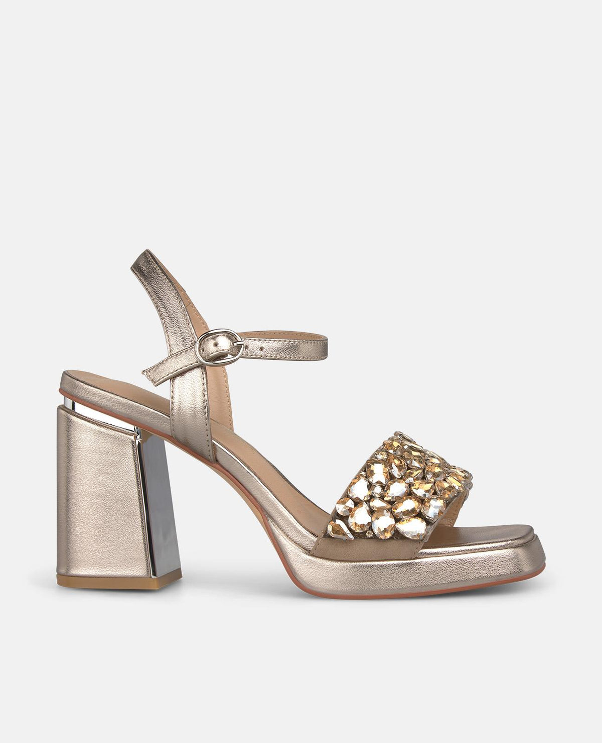 SANDALIA CON STRASS SUL DAVANTI