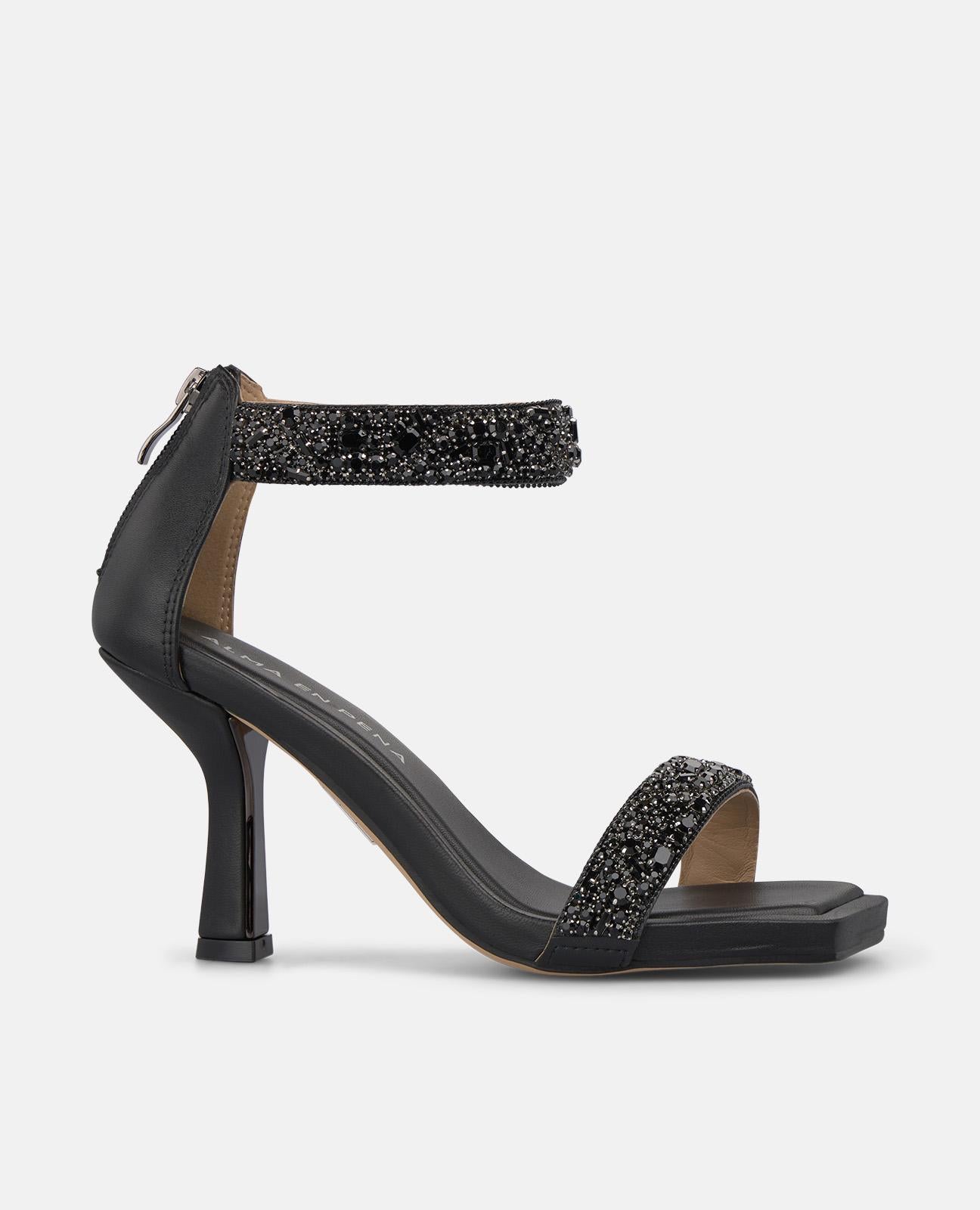 SANDÁLIA DE DUAS TIRAS COM EFEITO JOIA