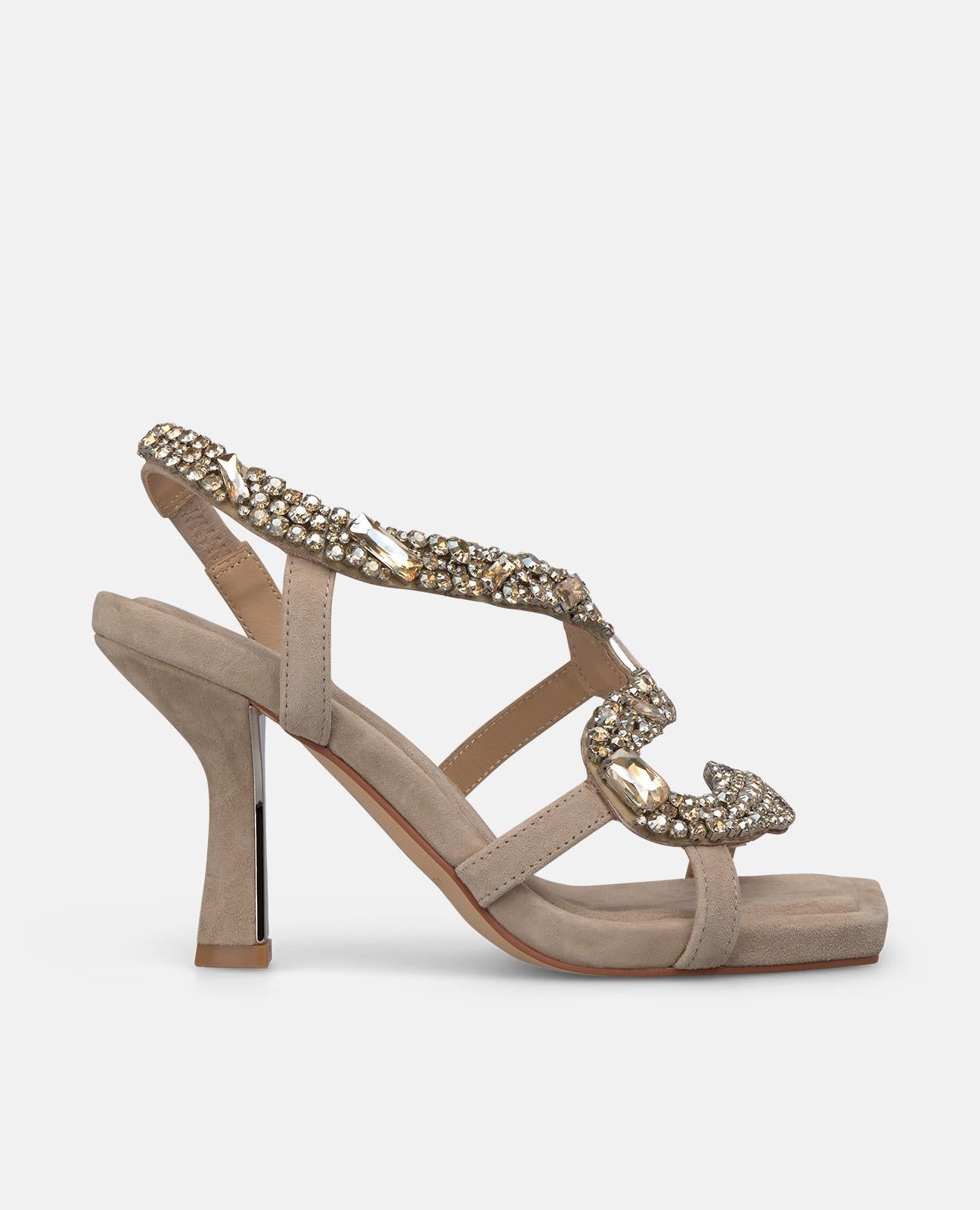 SNAKE RHINESTONE SANDAL