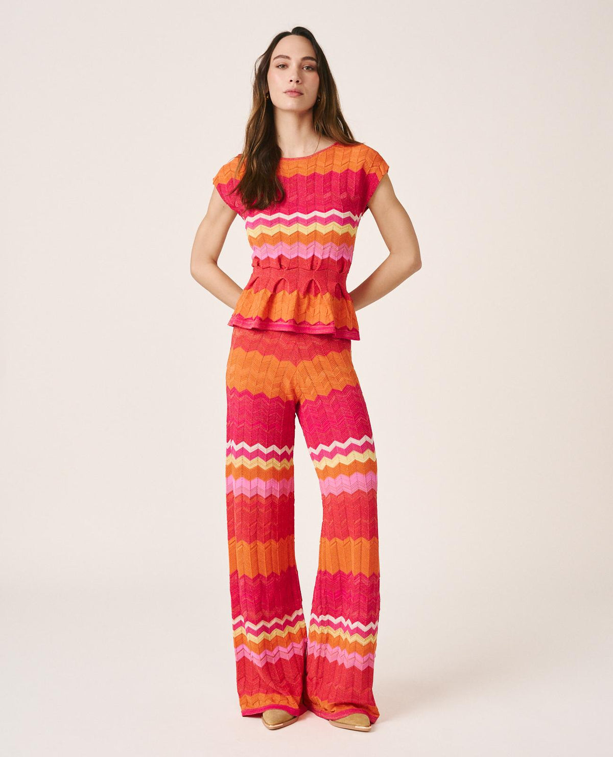 STRAIGHT KNIT TROUSERS