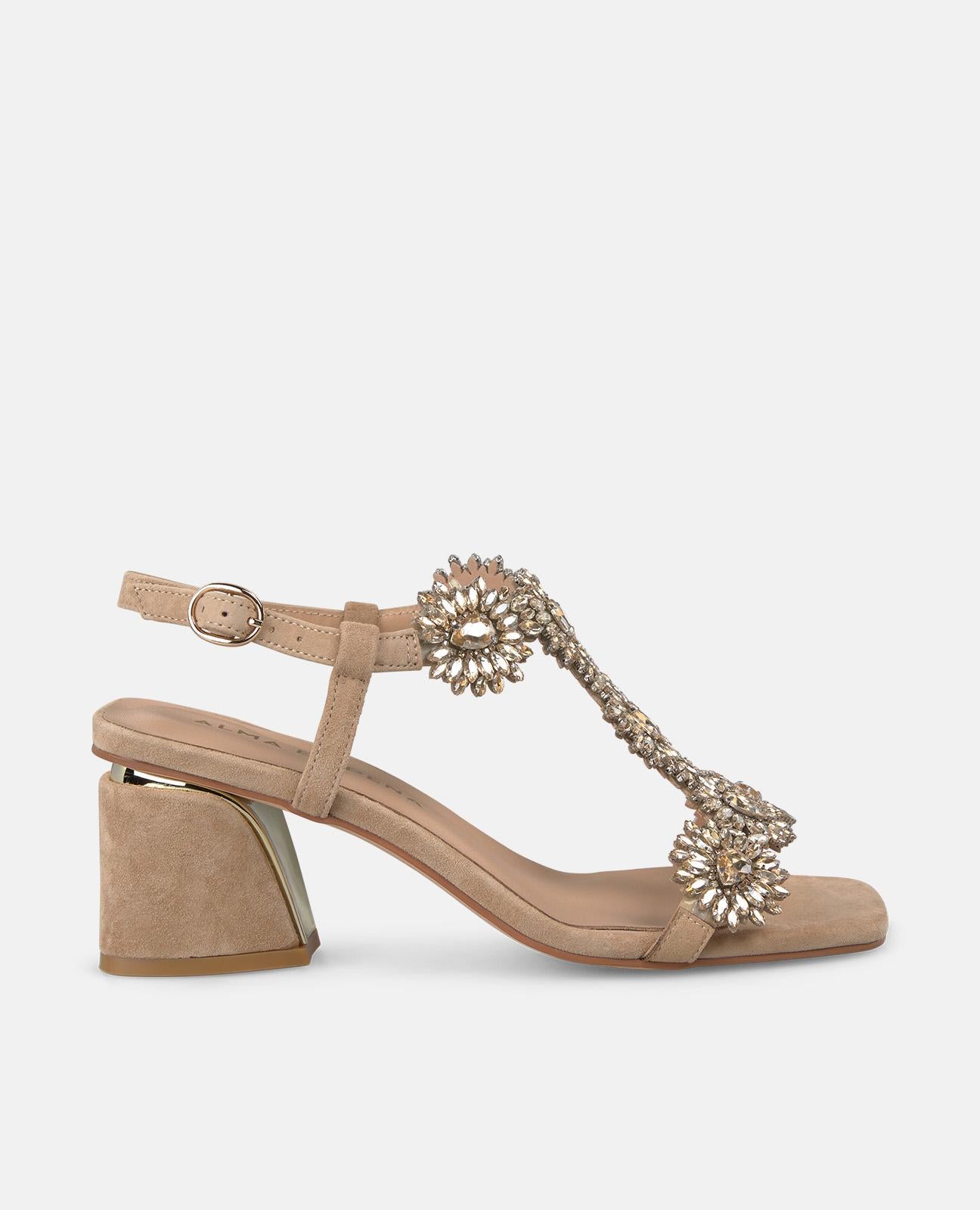 RHINESTONE HEELED SANDAL