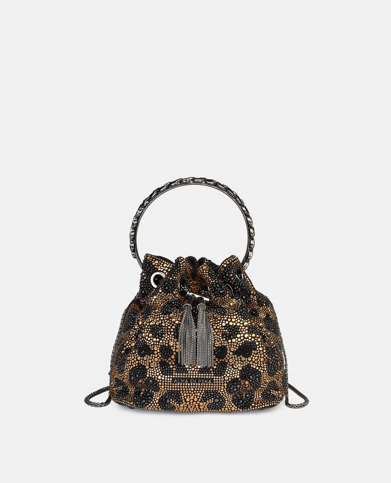 BORSA CON MANICO RIGIDO E STRASS