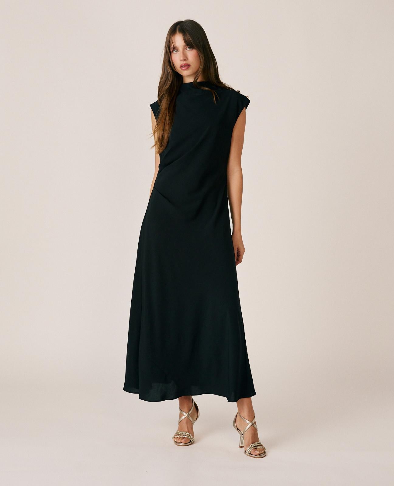 VESTIDO LARGO CREPE FLUIDO
