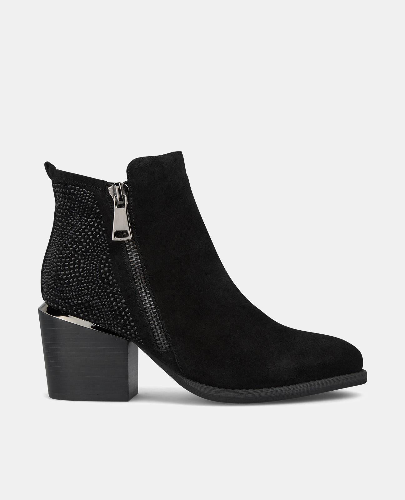 BOTTINES ZIPPÉES À PAILLETTES