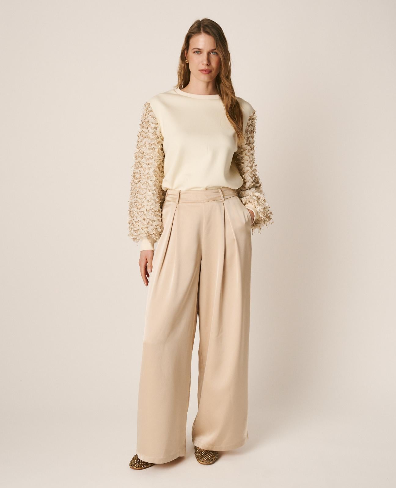 PANTALONI A PINZA ELASTICIZZATI