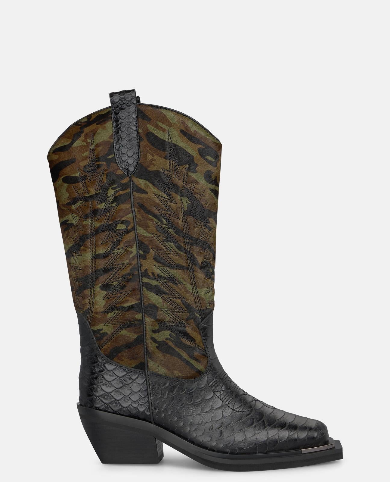PRINTED HALF-BOOT