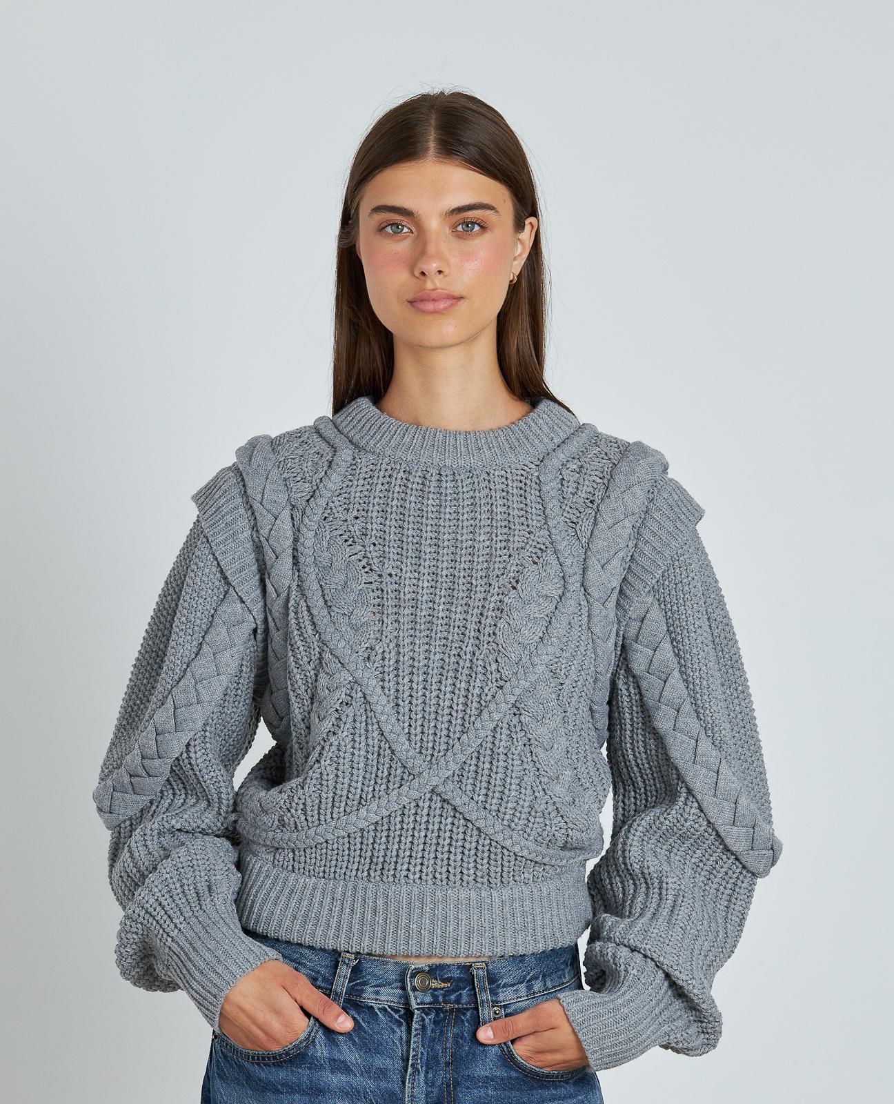 BRAIDED KNITTED SWEATER