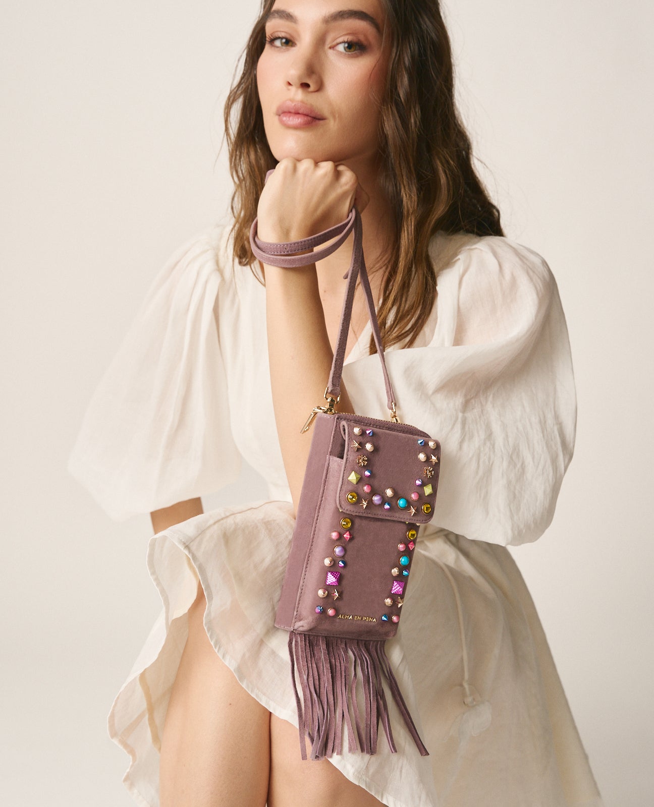 BOLSO CARTERA PEDRERÍA COLORES