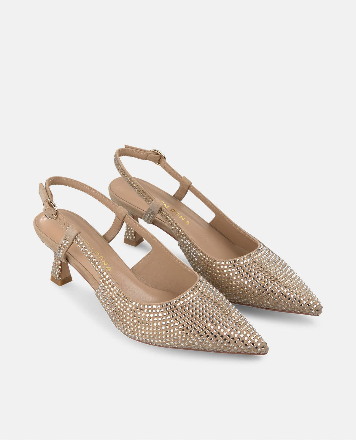 ZAPATO KITTEN CON PEDRERÍA