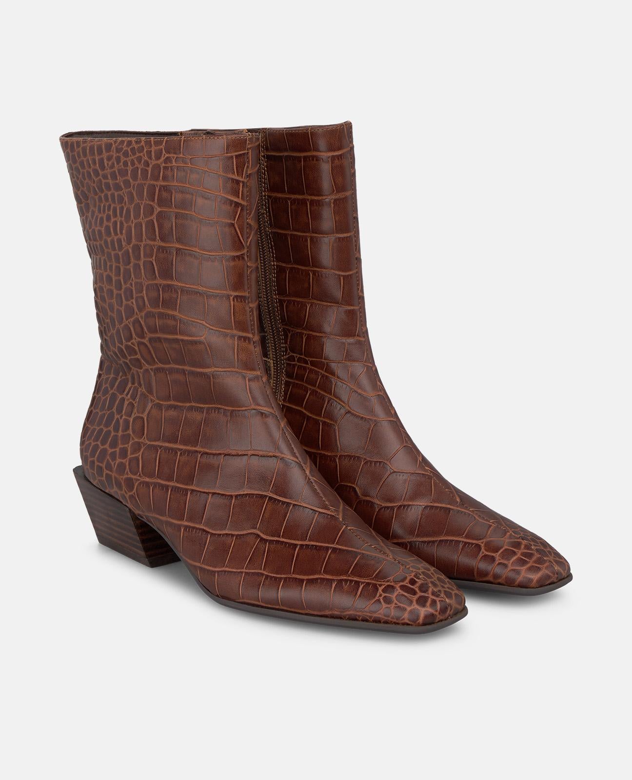 BOTÍN DE PIEL ANIMAL PRINT