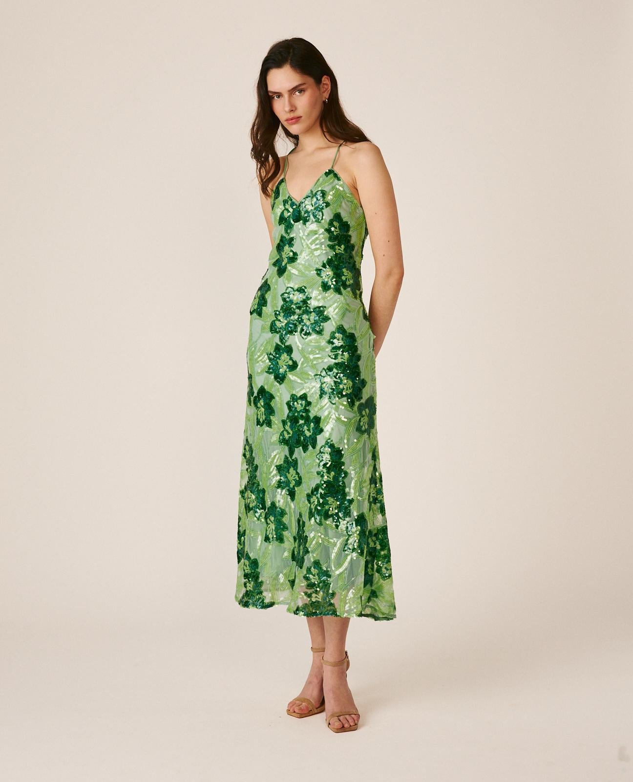 VESTIDO MIDI LENTEJUELAS