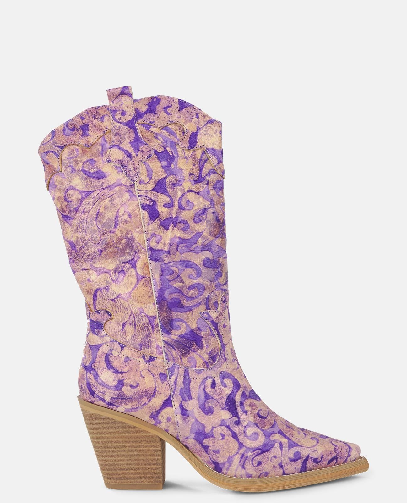 BESTICKTER HALBSTIEFEL