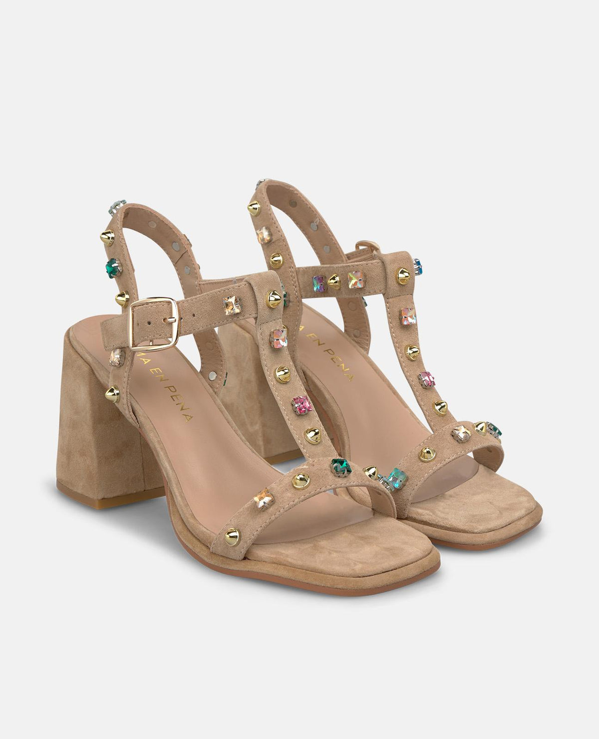 SANDALI CON TACHES METALLIZZATE