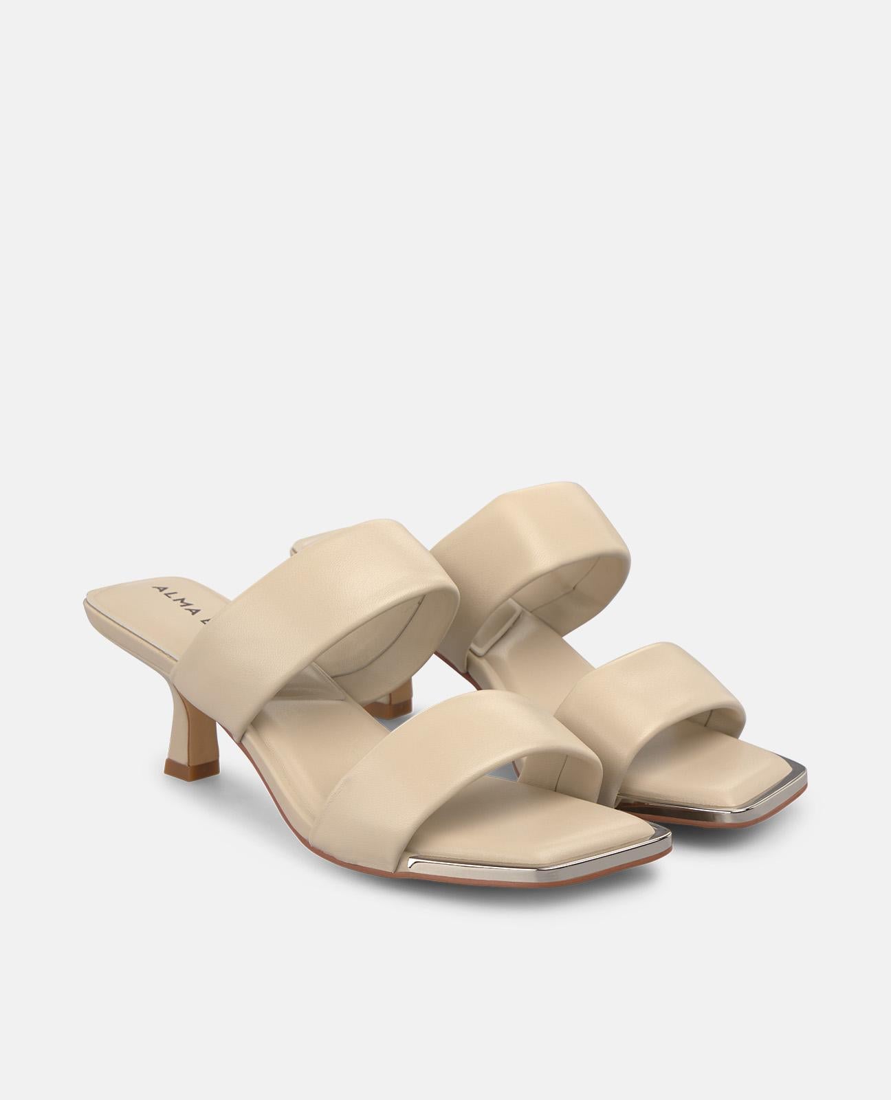 SANDALIA DOBLE TIRA EN NAPA