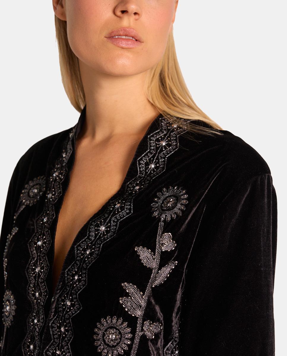 KIMONO BRODÉ DE FILS MÉTALLIQUES