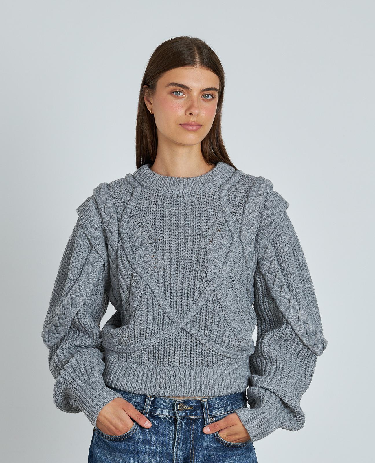 BRAIDED KNITTED SWEATER