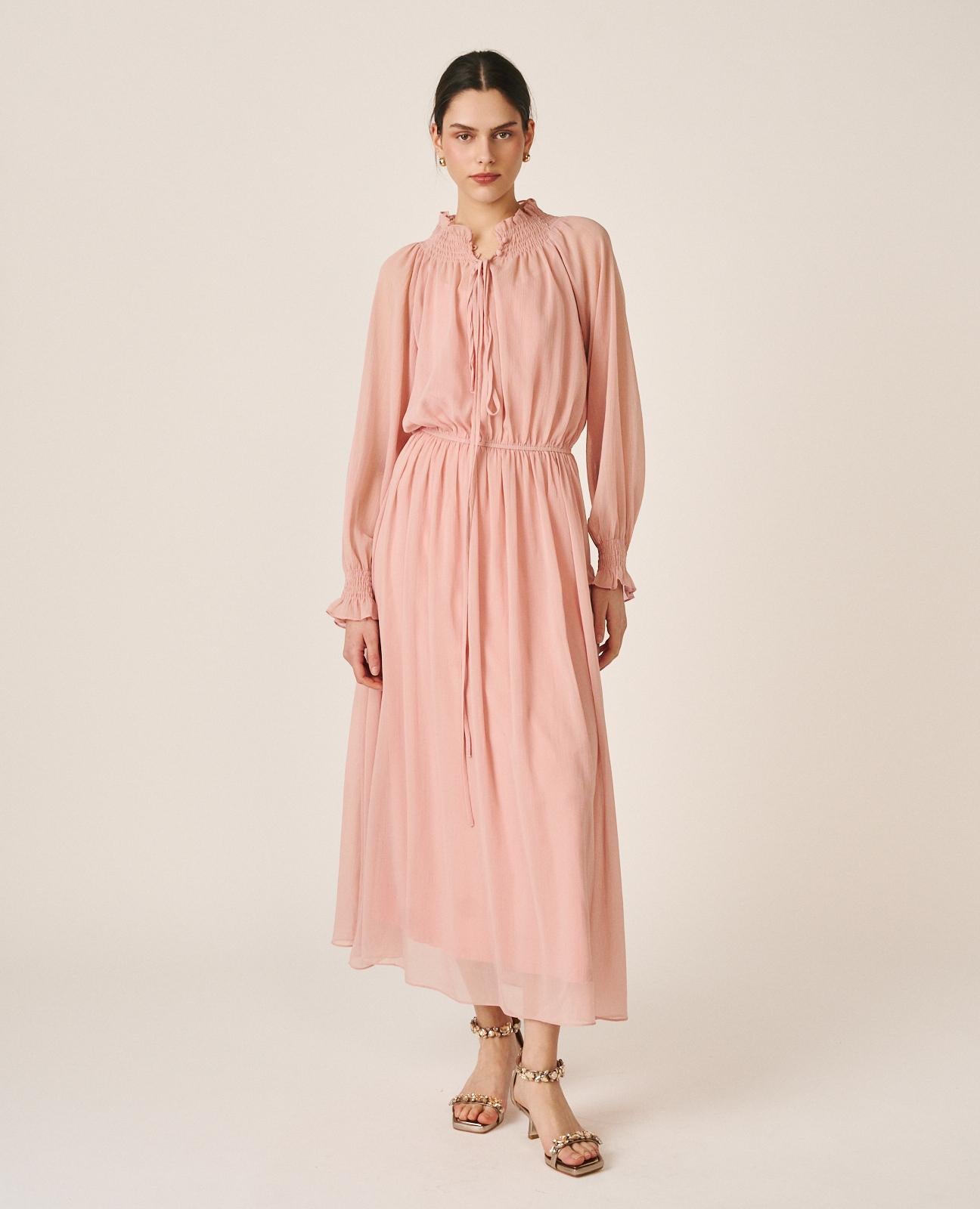 VESTIDO CUELLO FRUNCIDO