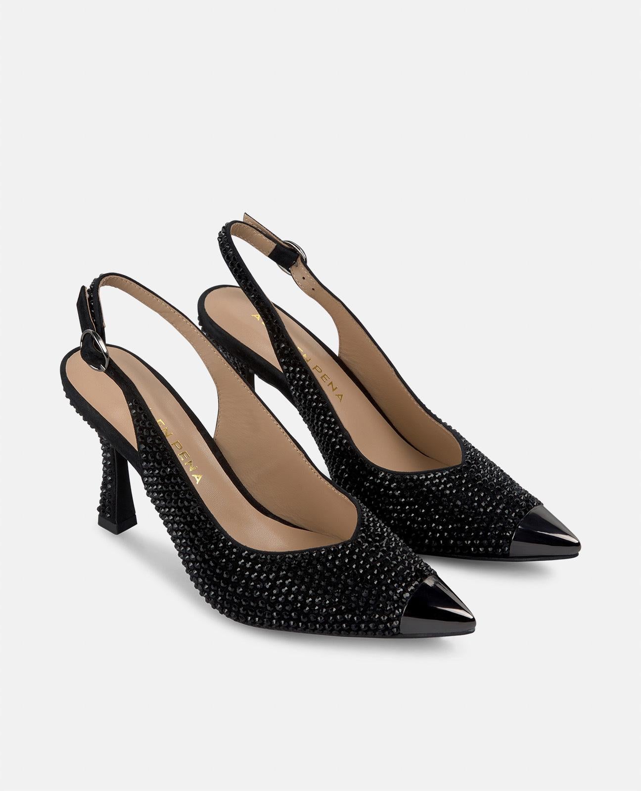 CHAUSSURE À TALON À BOUT MÉTALLIQUE