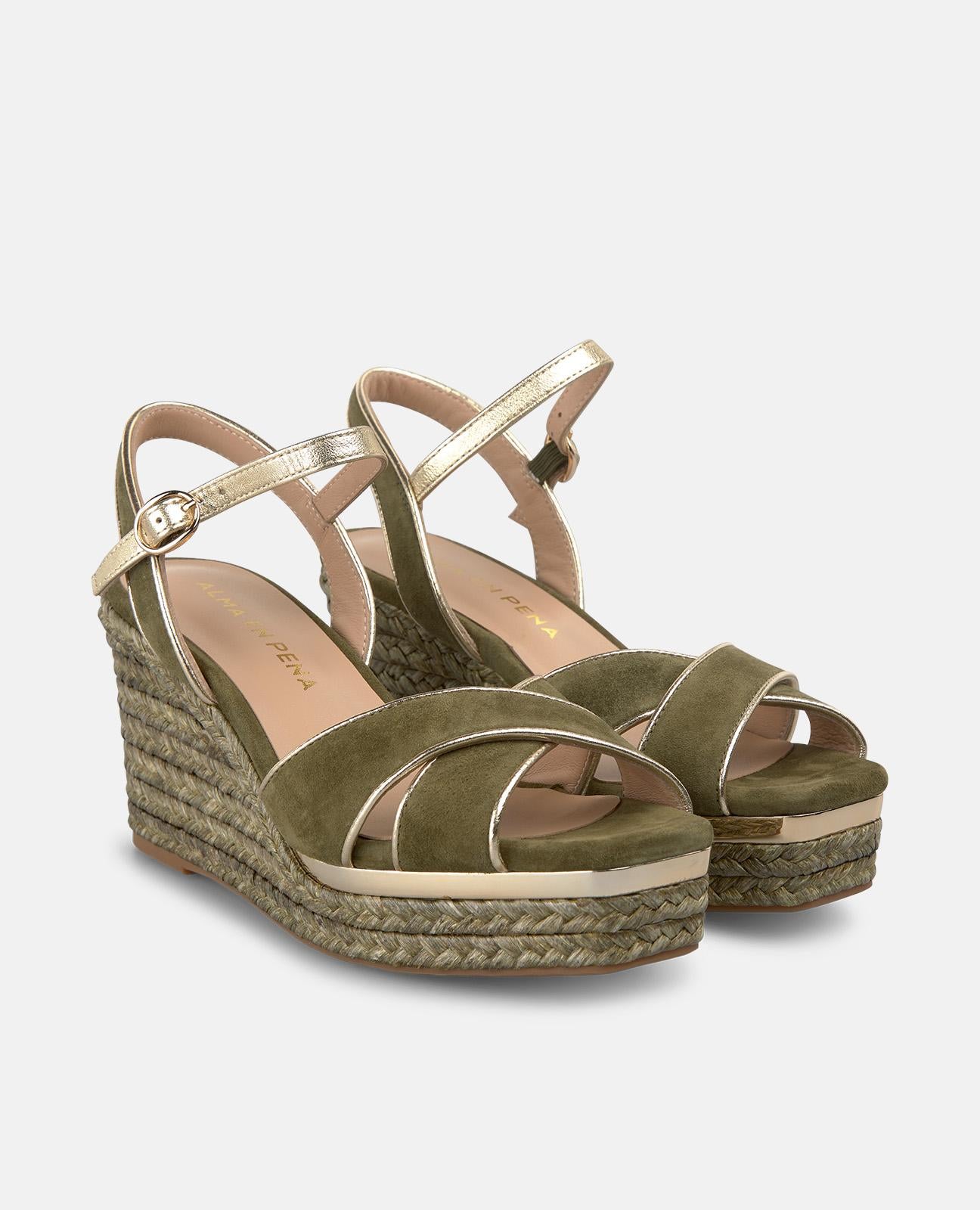 SANDALIA DE ESPARTO DOBLE TIRA CRUZADA