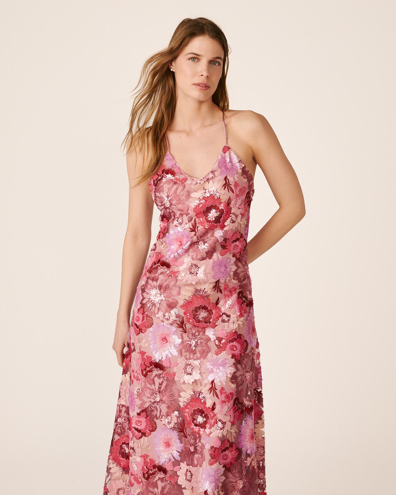 VESTIDO MIDI DE LANTEJOULAS