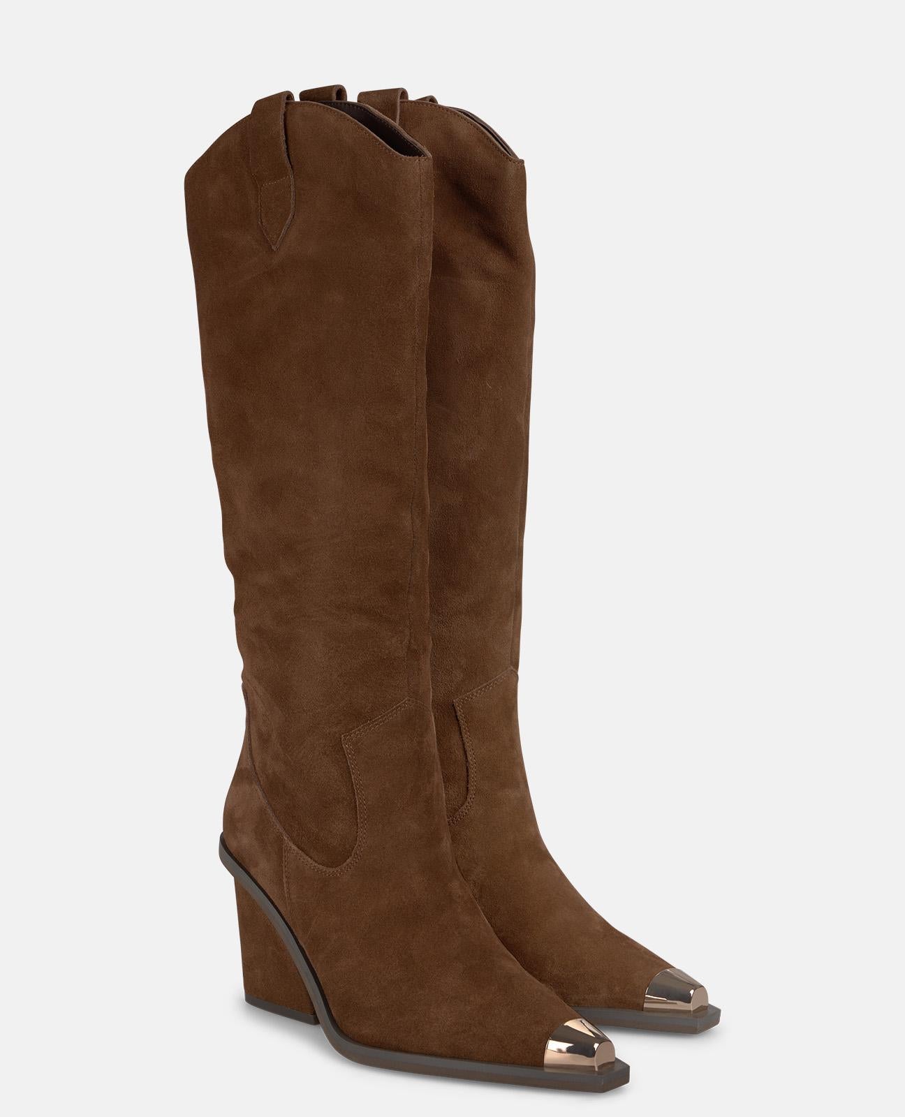 BOTTE À TALON TEXTURÉ