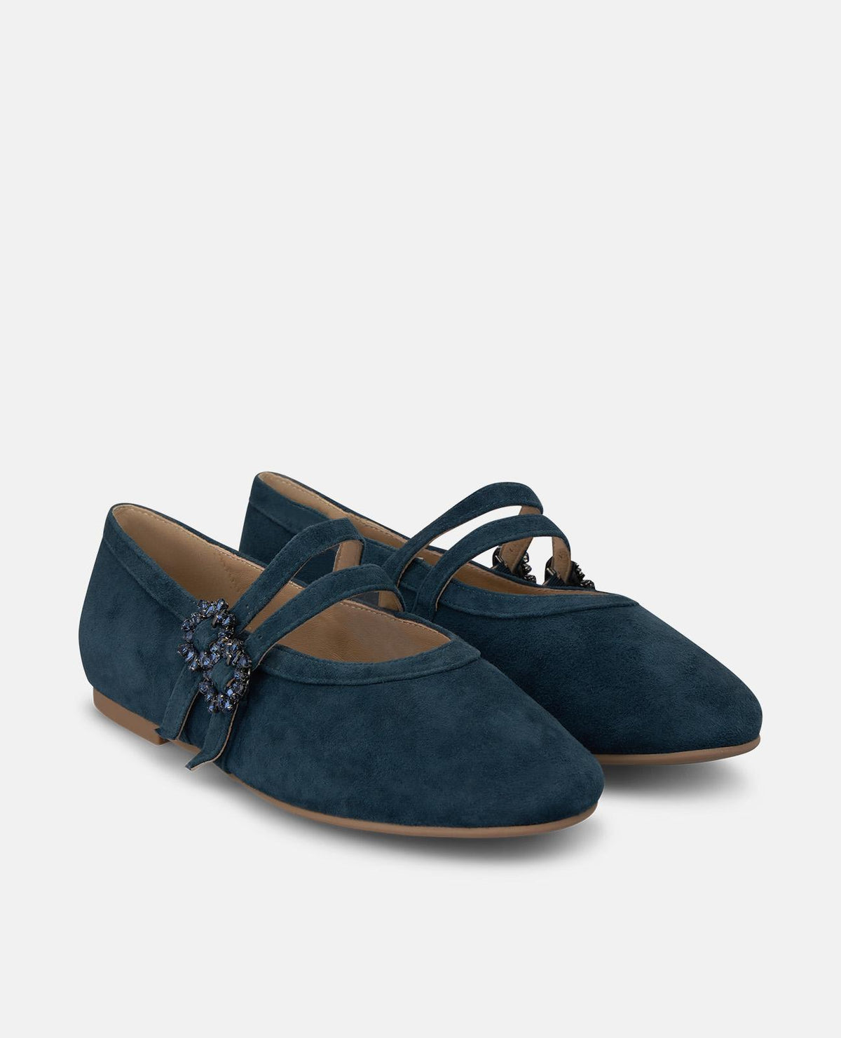 BALLERINE IN PELLE CON DOPPIA FIBBIA