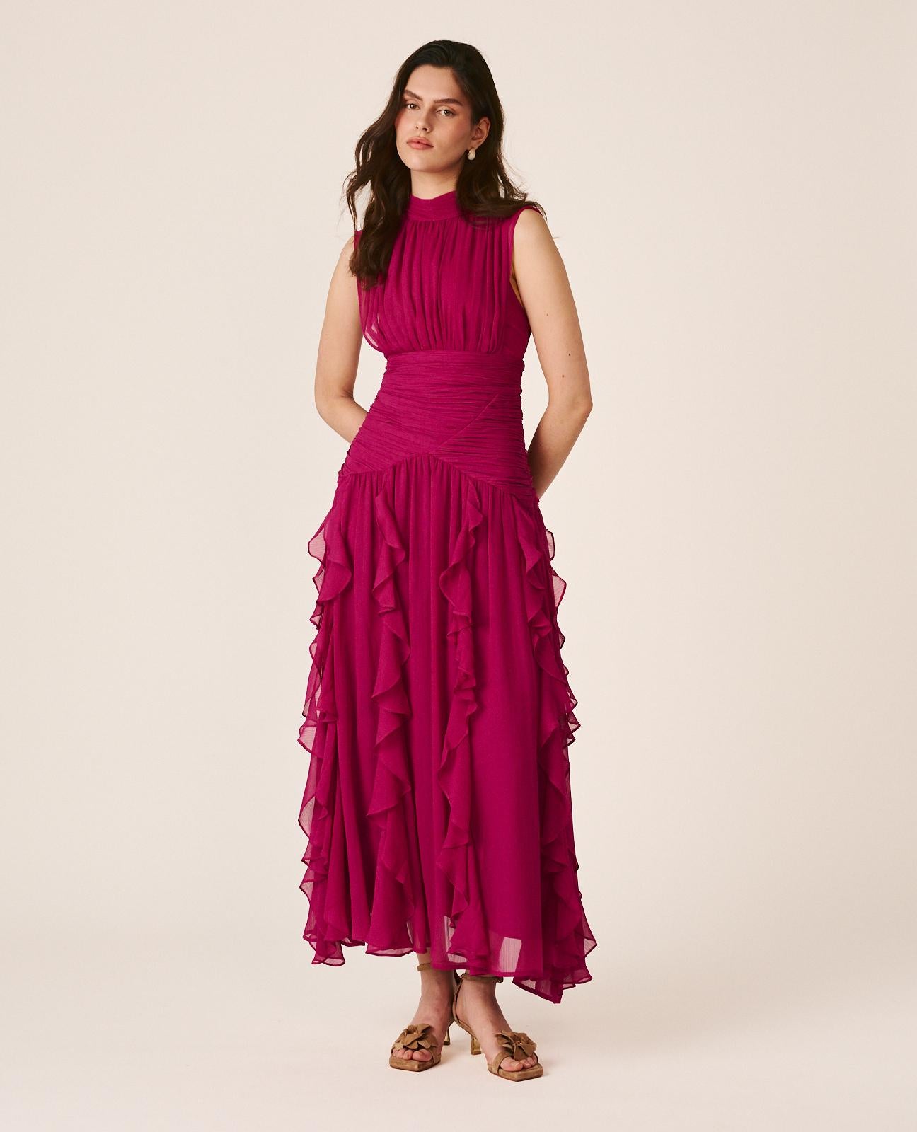 LONG DRESS WITH RUFFLES