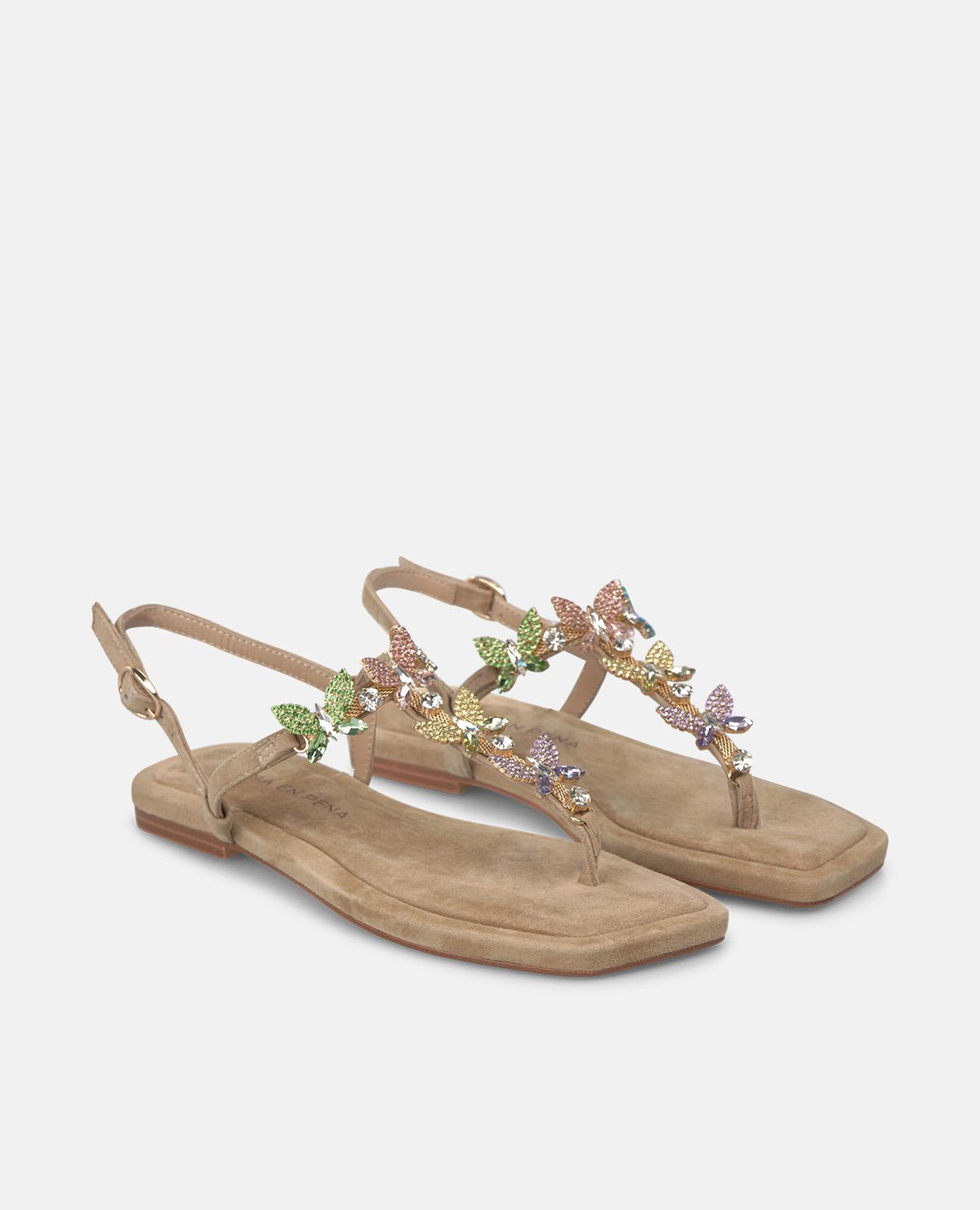 SANDALI PIATTI CON STRASS