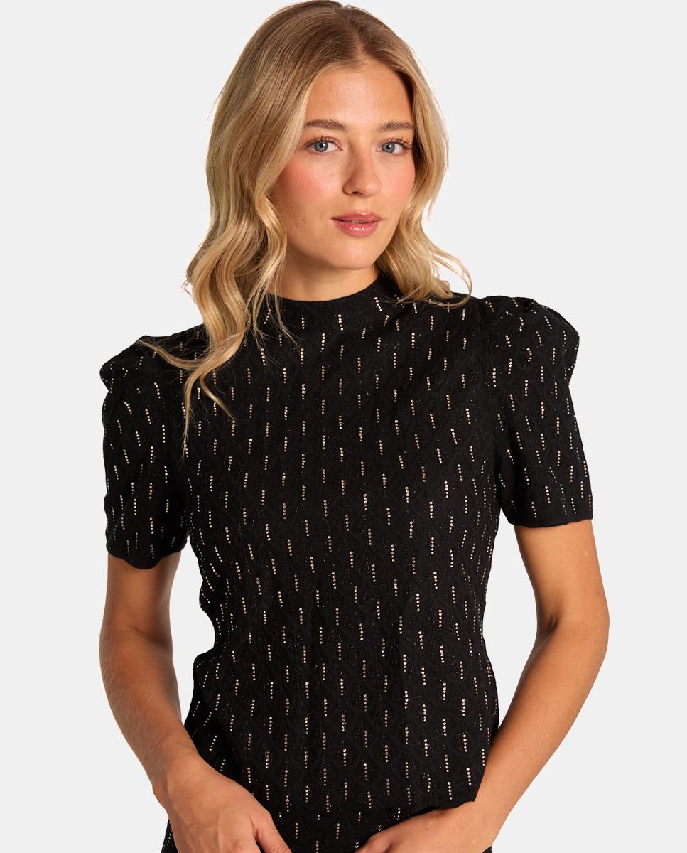 KNITTED SWEATER WITH SHINY DETAILS