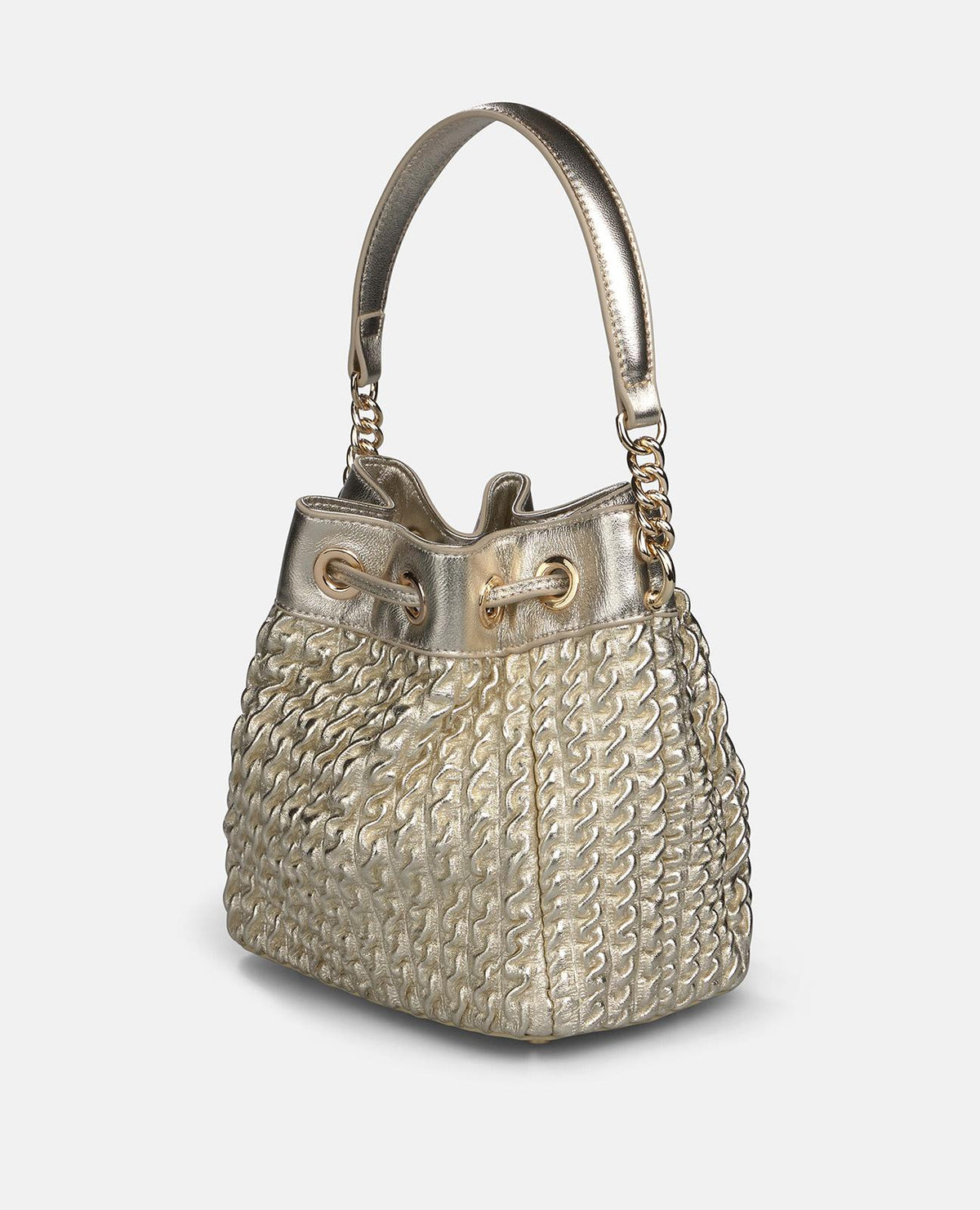 BOLSO BOMBONERA TEXTURIZADO DE PIEL