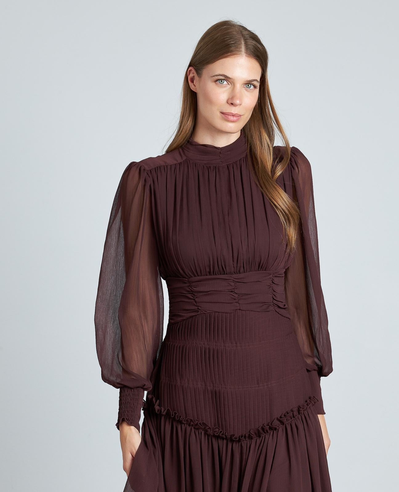 LONG DRESS WITH RUFFLE