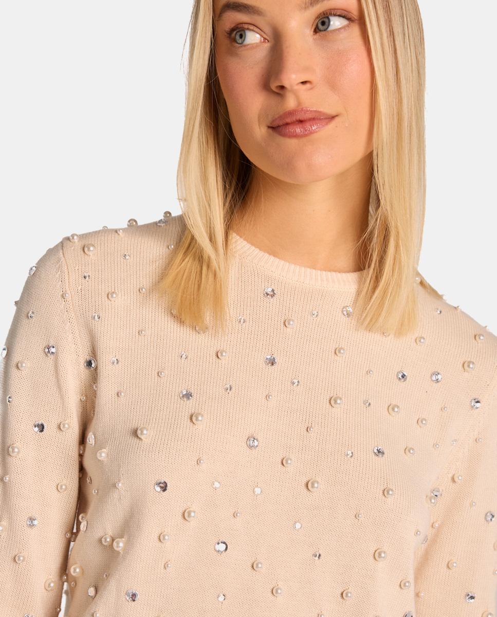 MAGLIONE CON PERLINE