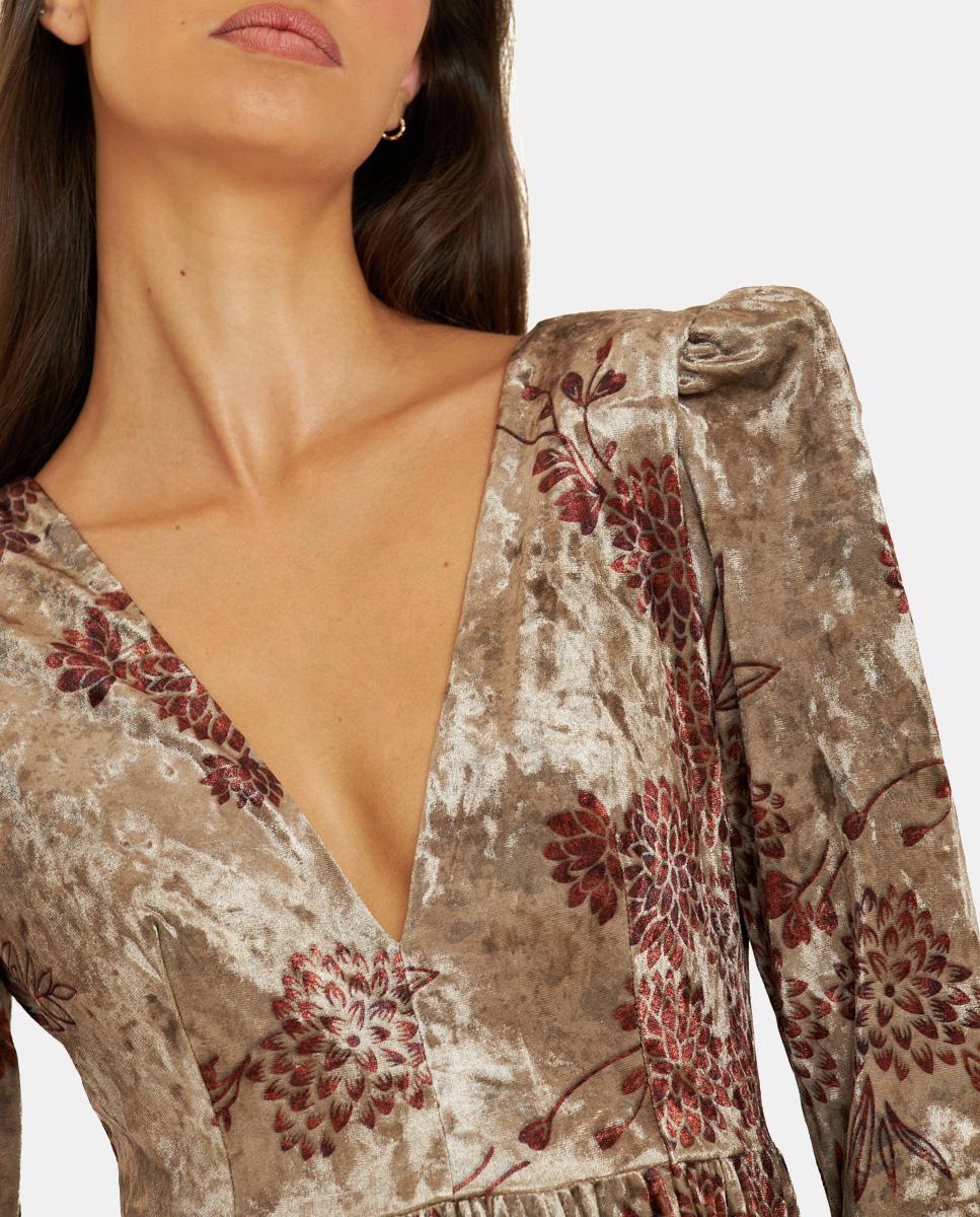 ROBE EN VELOURS IMPRIMÉ