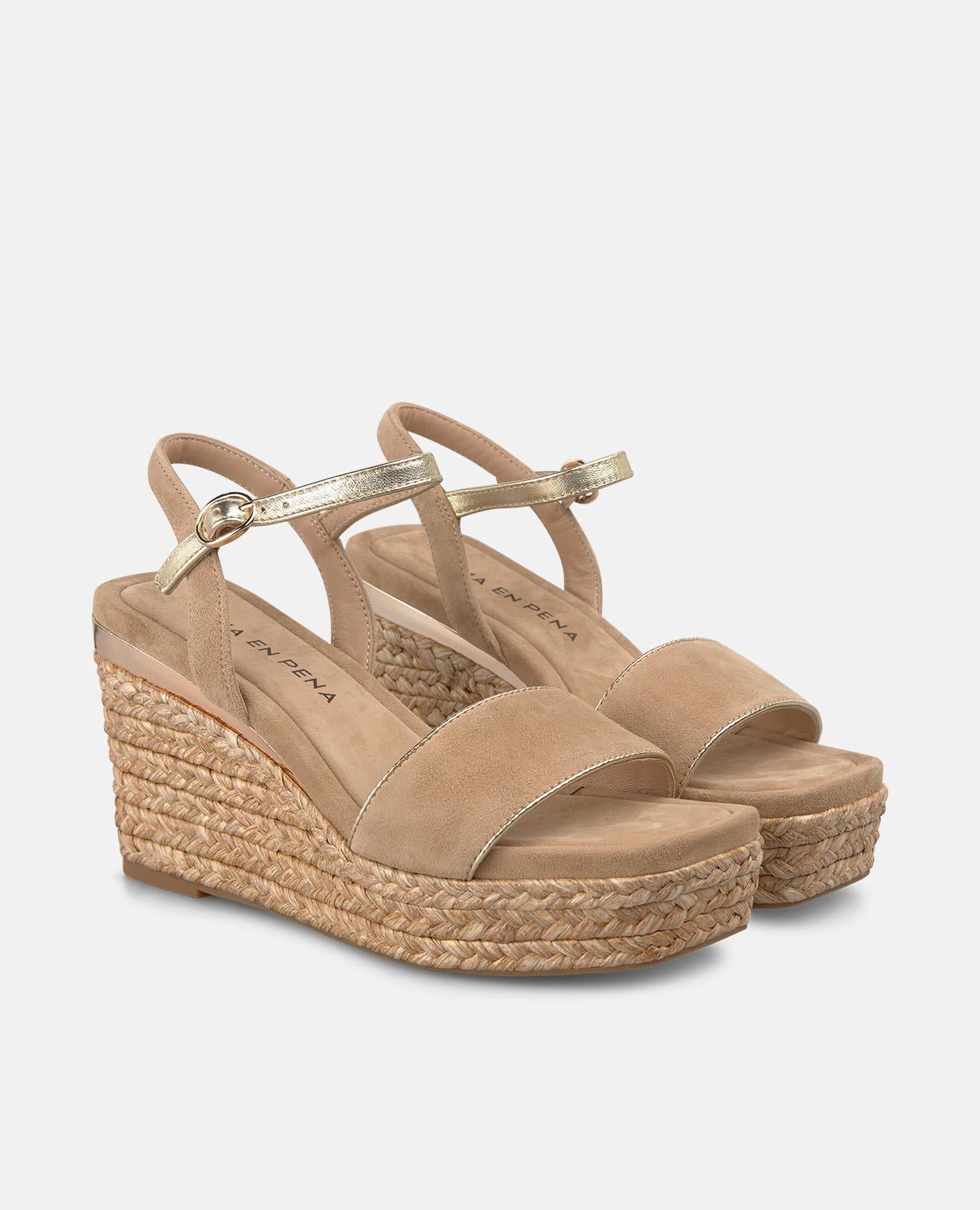 SANDALIA CUÑA ESPARTO TIRA SENCILLA