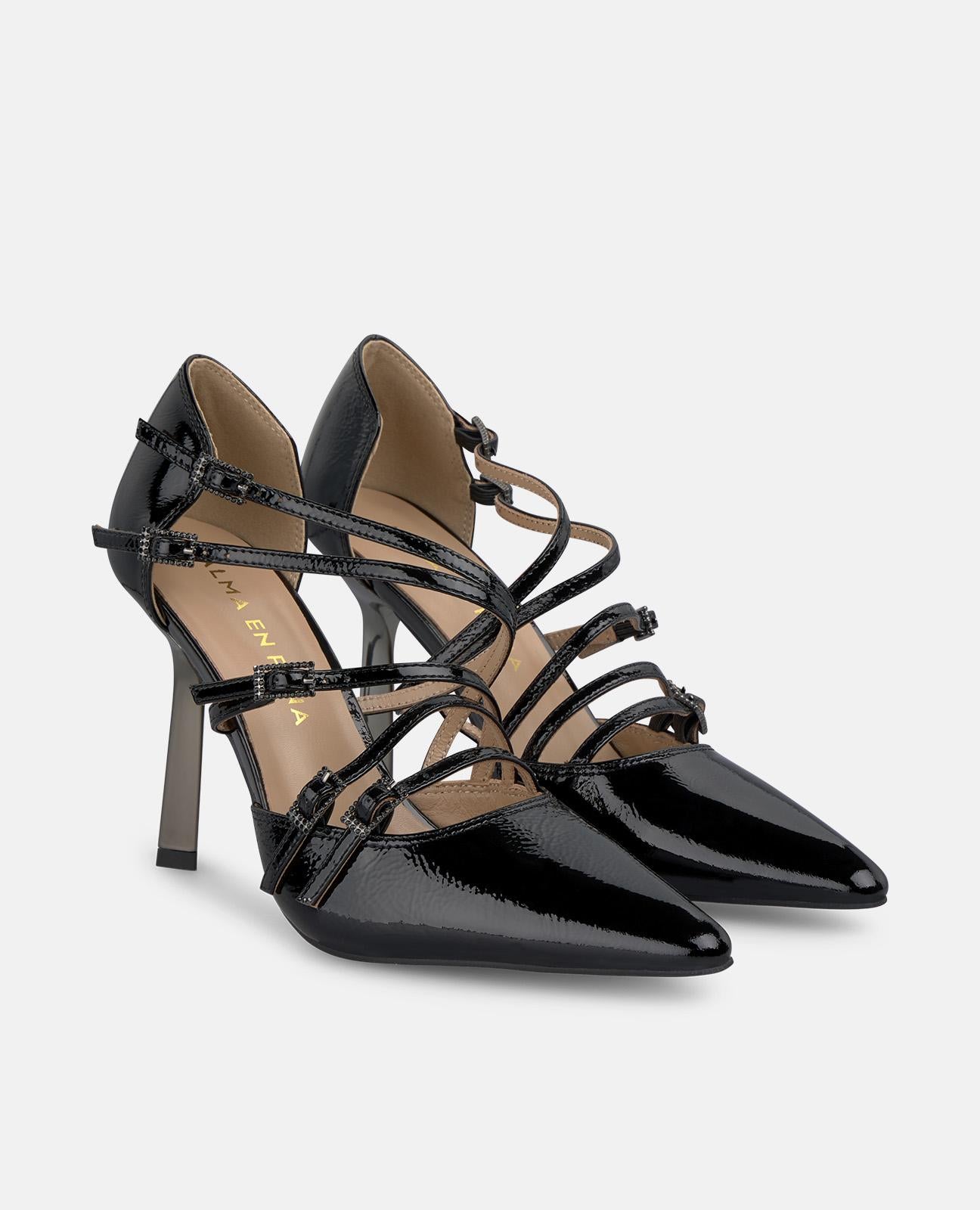 ZAPATO TACÓN TIRAS HEBILLA