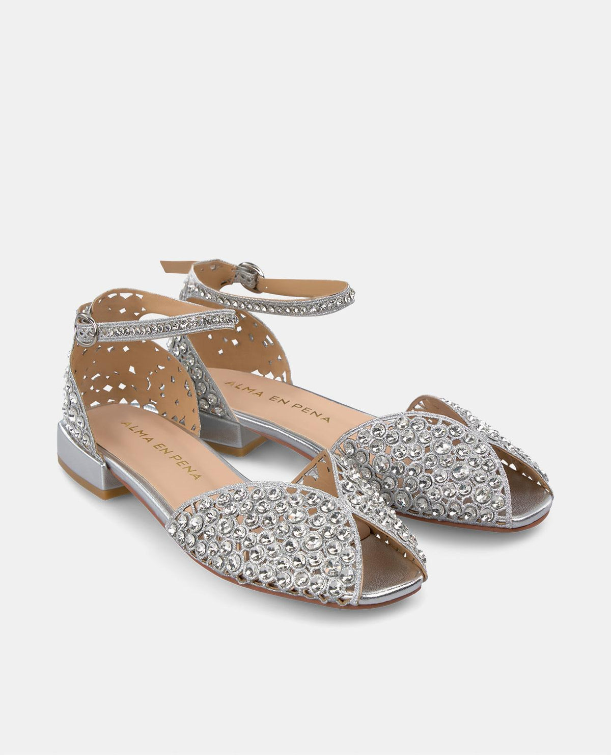 BRACELET SANDAL WITH RHINESTONES