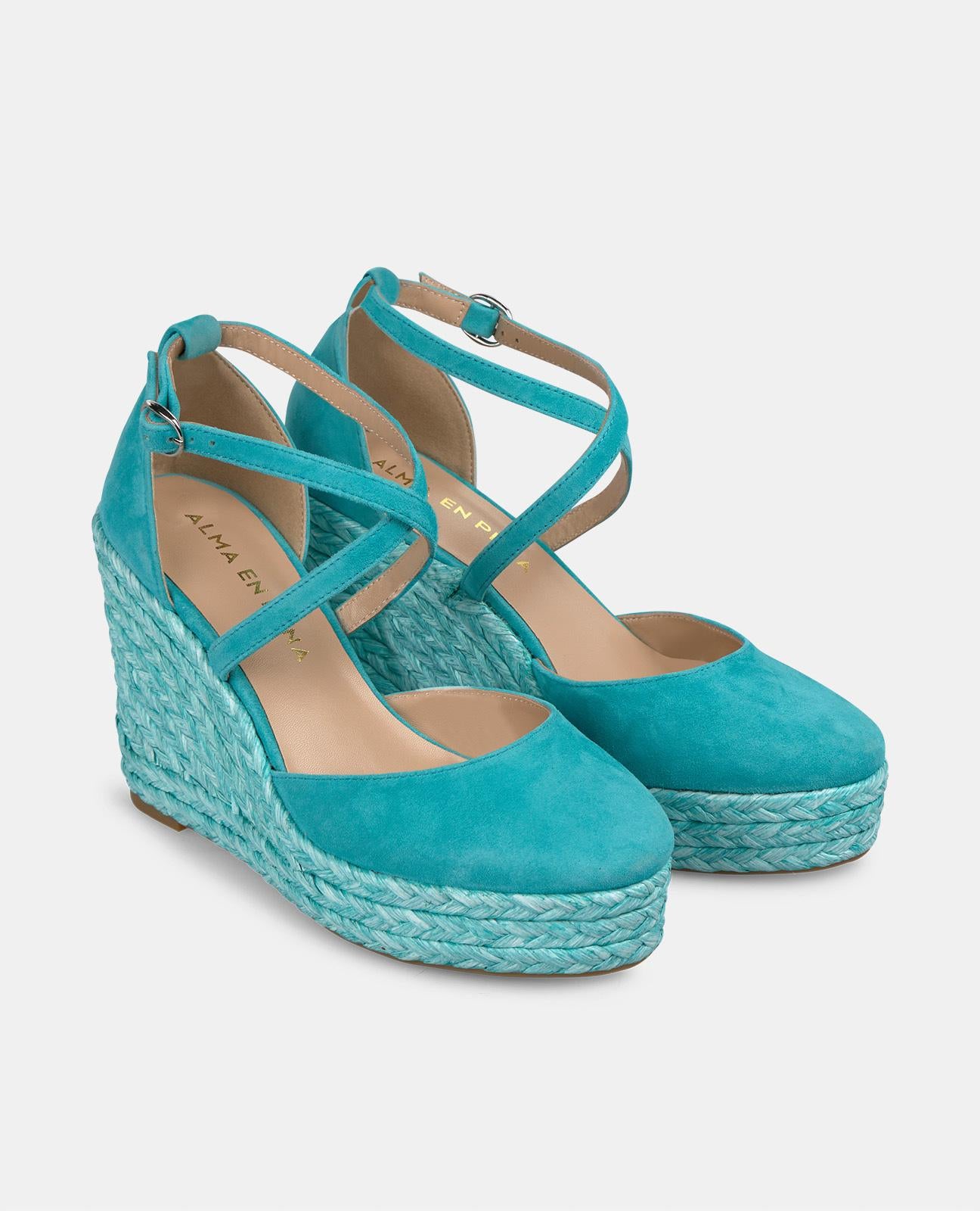 CUÑA ALTA CON TIRAS CRUZADAS