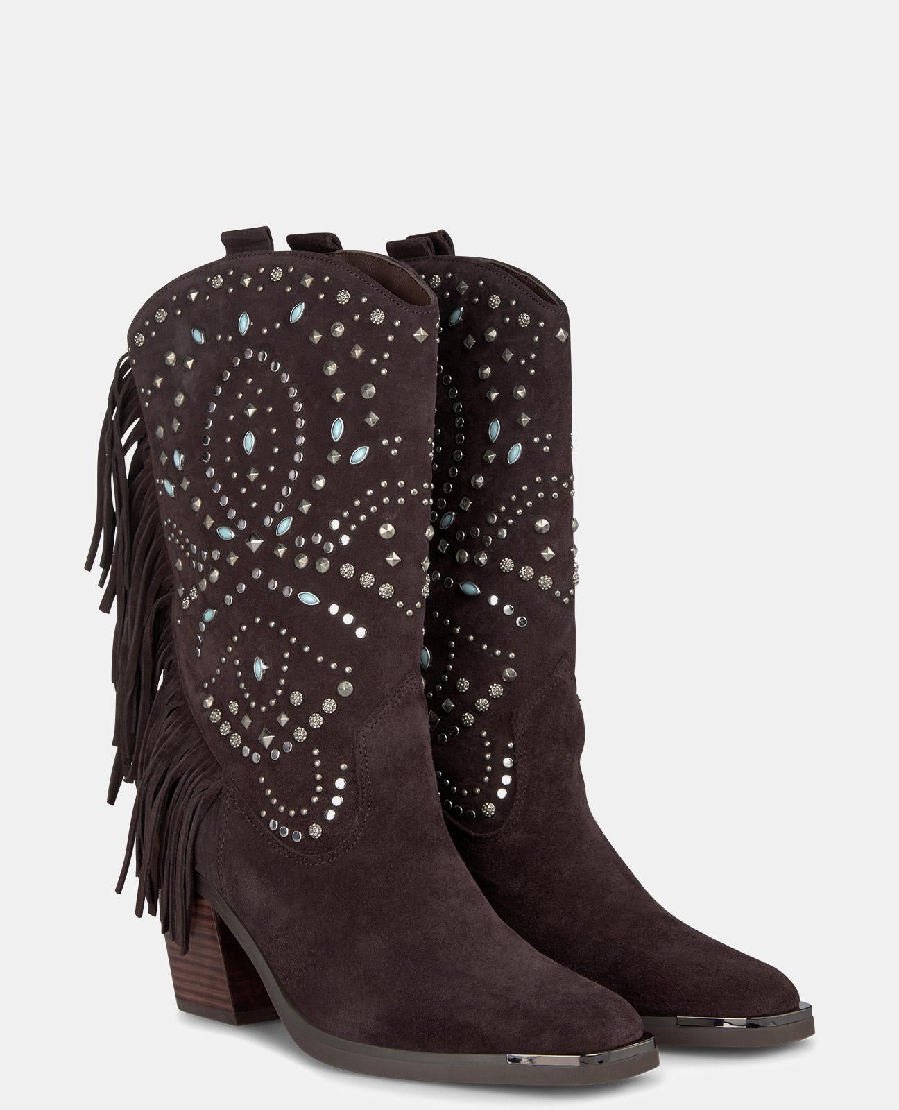 TALON DEMI-BOTTE CLOUTÉ