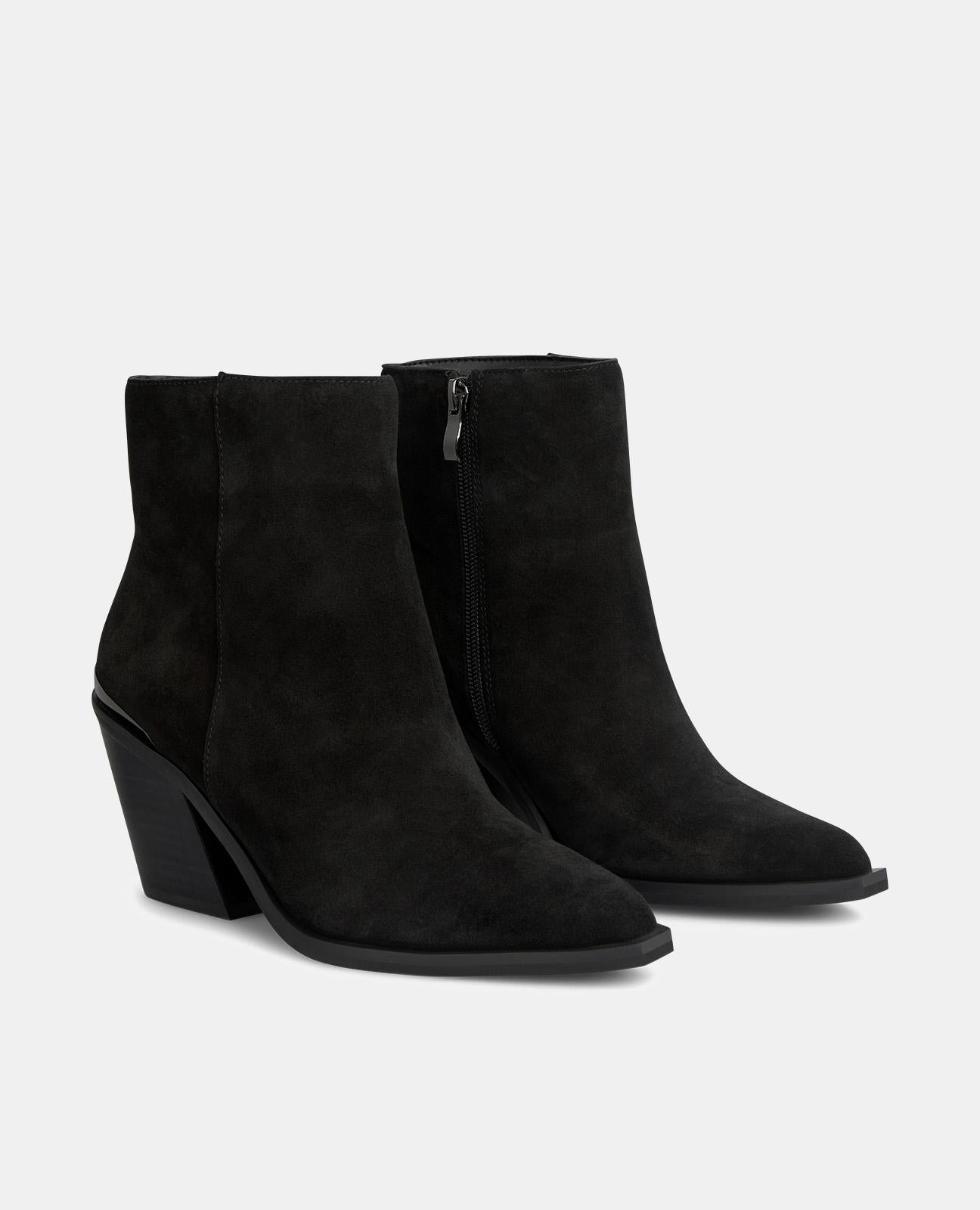 BOTTE DE CHEVILLE AVEC TALON EN MÉTAL