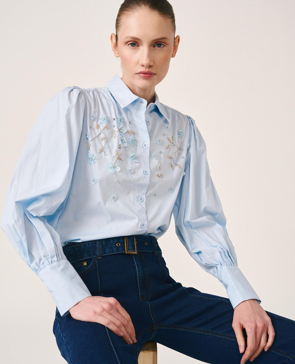 CAMICIA CON DECORAZIONI IN STRASS