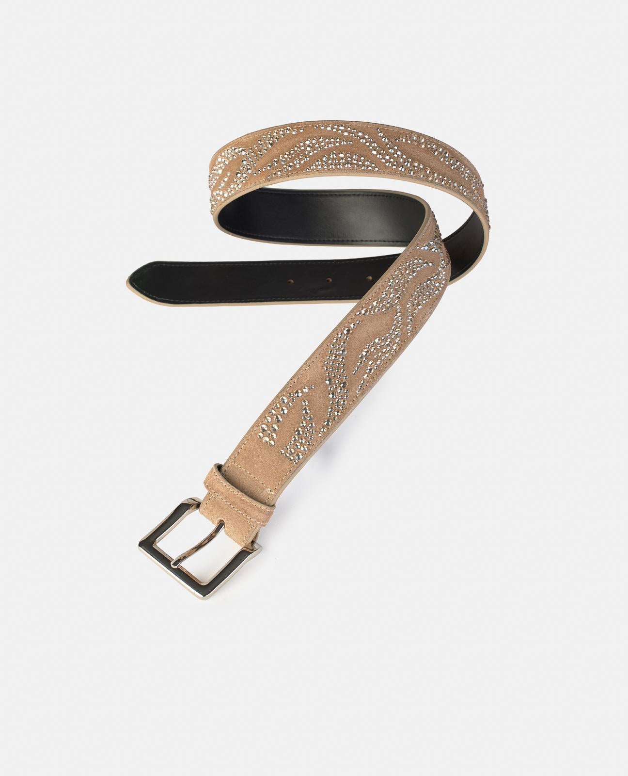 BELT FLAMES RHINESTONES