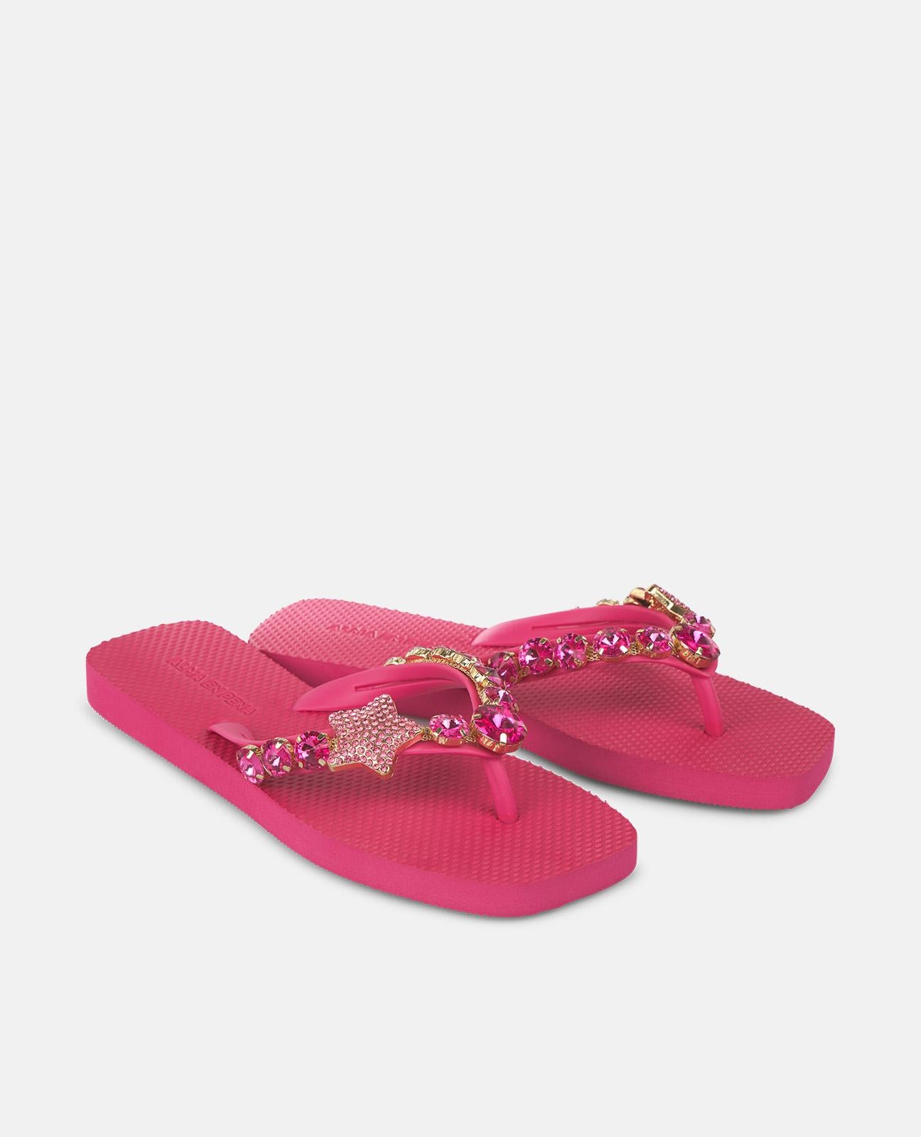 FLIP FLOP WITH STAR RHINESTONES
