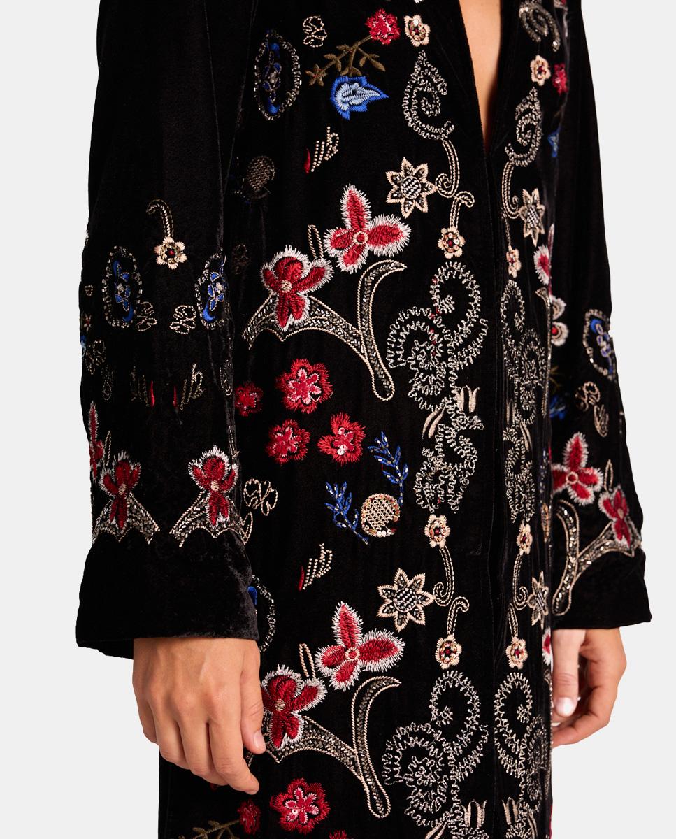KIMONO BRODÉ EN VELOURS