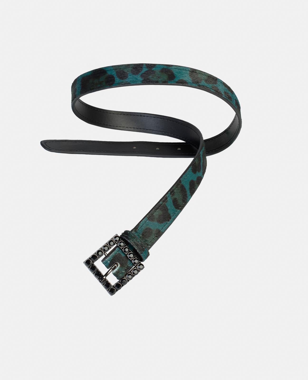 BUCKLE BELT WITH RHINESTONES