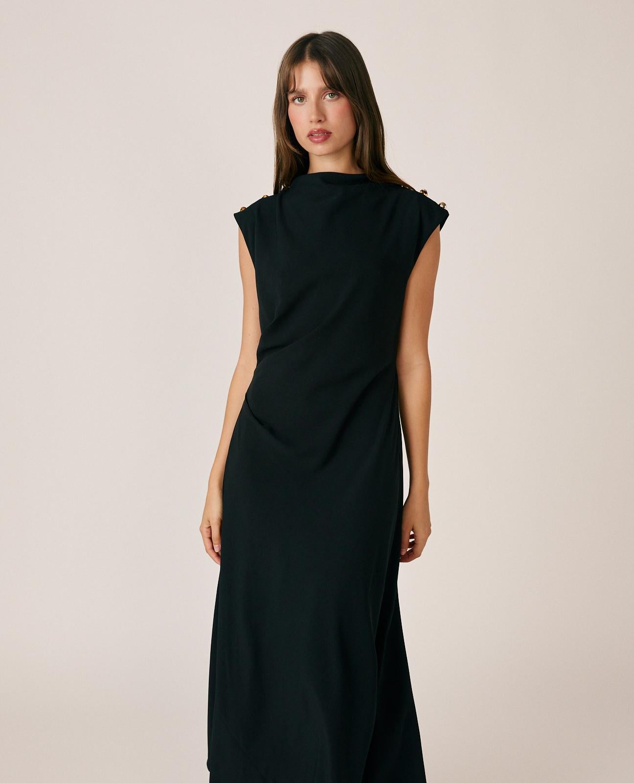 VESTIDO LARGO CREPE FLUIDO