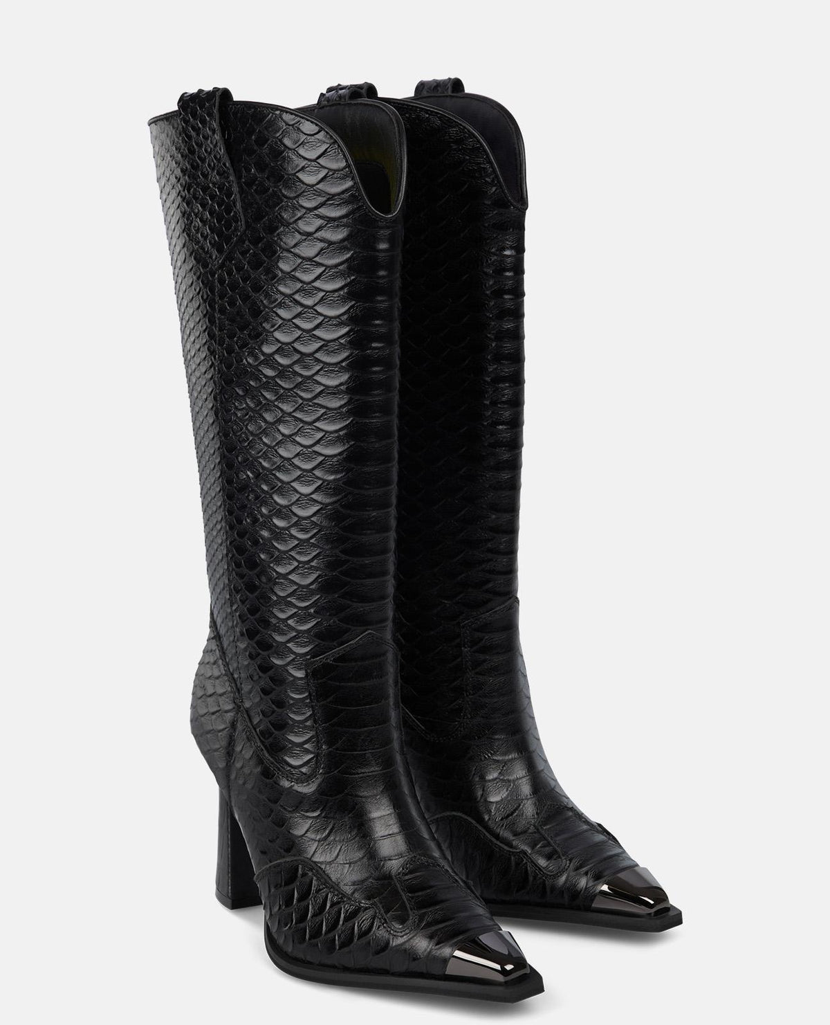 BOTA TACÓN EMBUDO TEXTURA