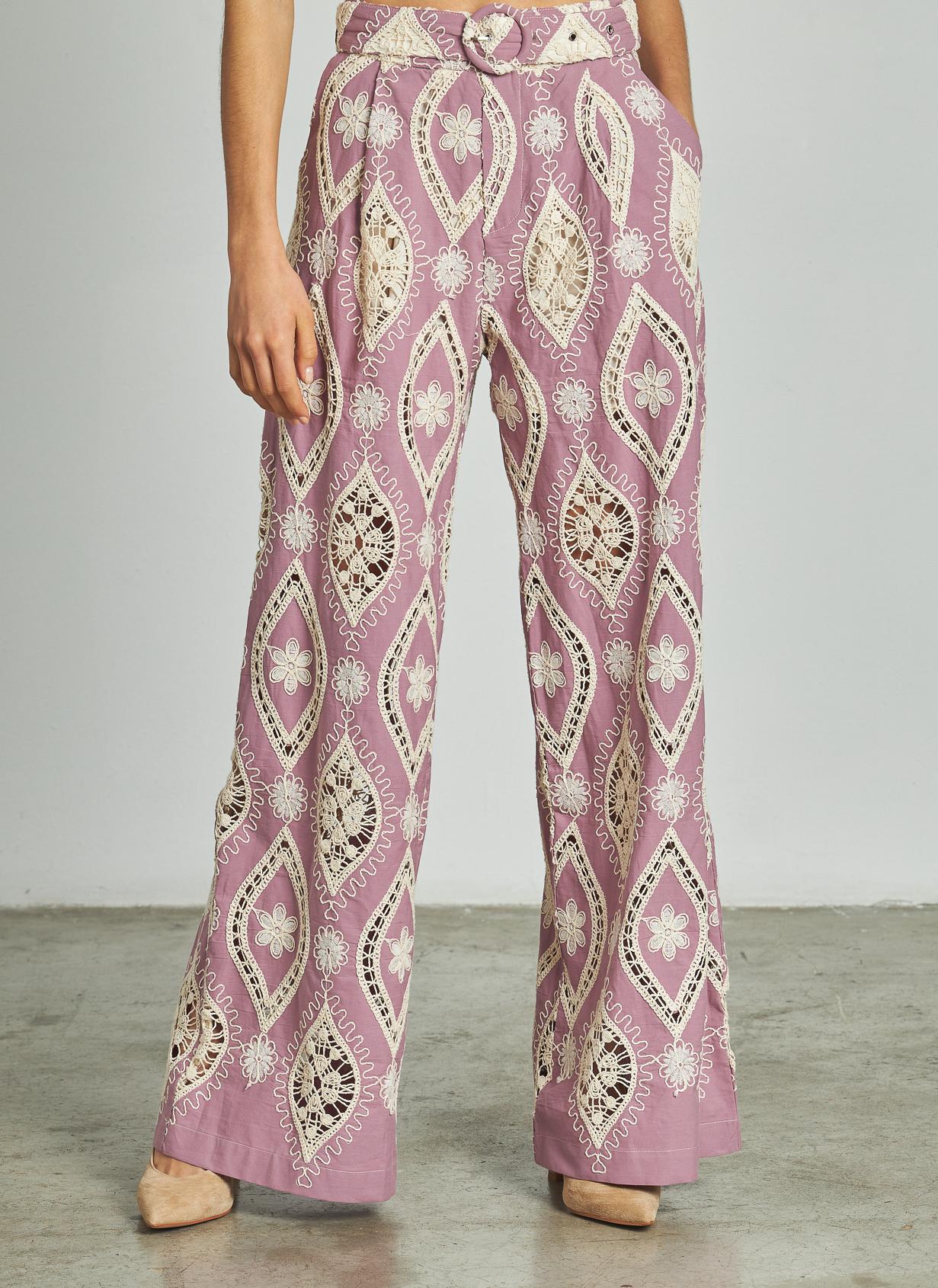 PANTALÓN LARGO BORDADO