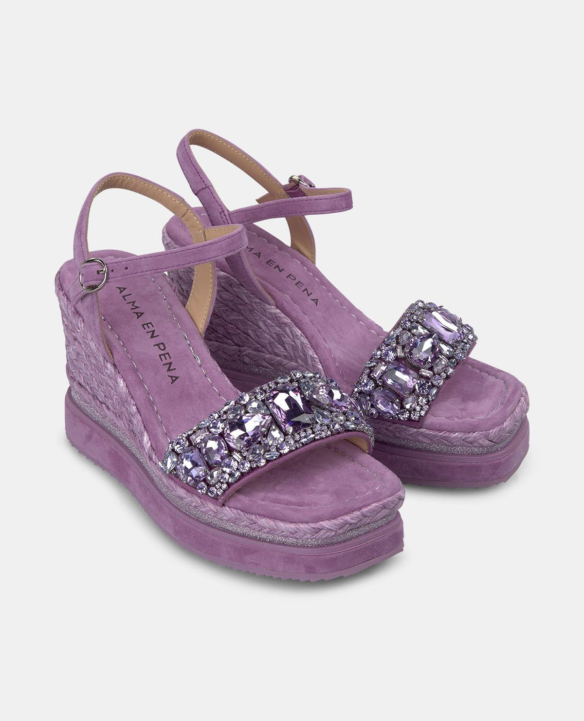 WEDGE WITH RHINESTONES AND PLATFORM